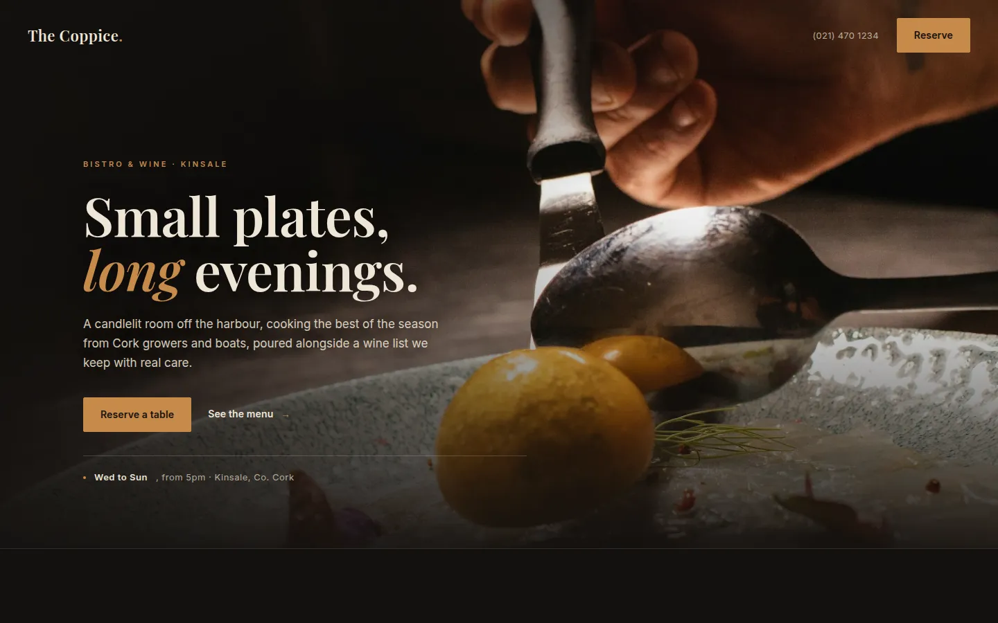 A website we designed for The Coppice